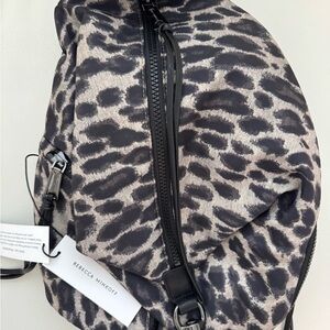 Rebecca Minkoff Women’s Julian Nylon Backpack Leopard Black NWT